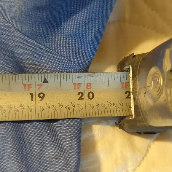 Eddie Bauer Blue Cotton Stretch Wrinkle Resistant Button Down Shirt Women's Sz M - Picture 6 of 8